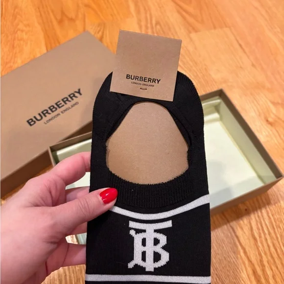Burberry Black and White Woman’s Casual Socks - Picture 2 of 3